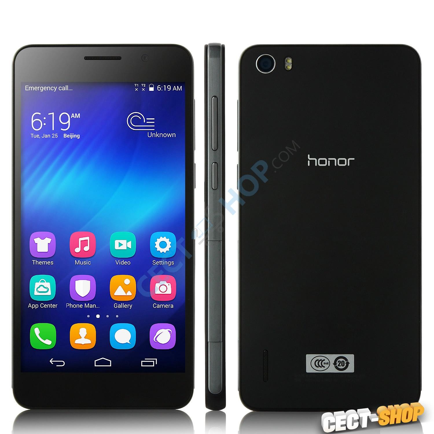 Neem de telefoon op levering aan huis moeilijk HUAWEI Honor 6 4G LTE - 5.0 inch. 3GB RAM 16GB ROM Hisilicon Kirin 920 Octa  Core 4 x A15 1.7GHz + 4 x A7 1.3GHz Android 4.4