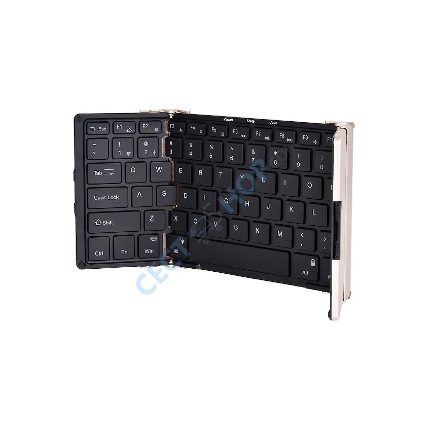 BOW TriFoldable Bluetooth Backlit Keyboard HB099B (White)