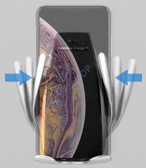 10W für Samsung Galaxy S9 S8 Note 8 9-7.5W für iPhone XS Max XR XS X 8 Plus PUPOUSE Handyhalterung Auto Wireless Charger Qi KFZ Handyhalter mit Infrarot Sensor Handy Halterung Induktions Ladegerät 
