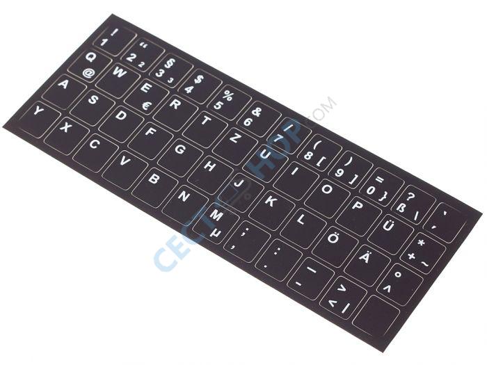 Axitech Notebook Keyboard Stickers Azerty Belgium Black - Axitech