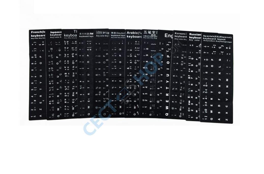 REPLACEMENT ITALIAN KEYBOARD STICKER BLACK 