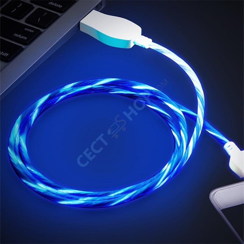 LED Glow USB-Ladekabel mit Leuchtfluss